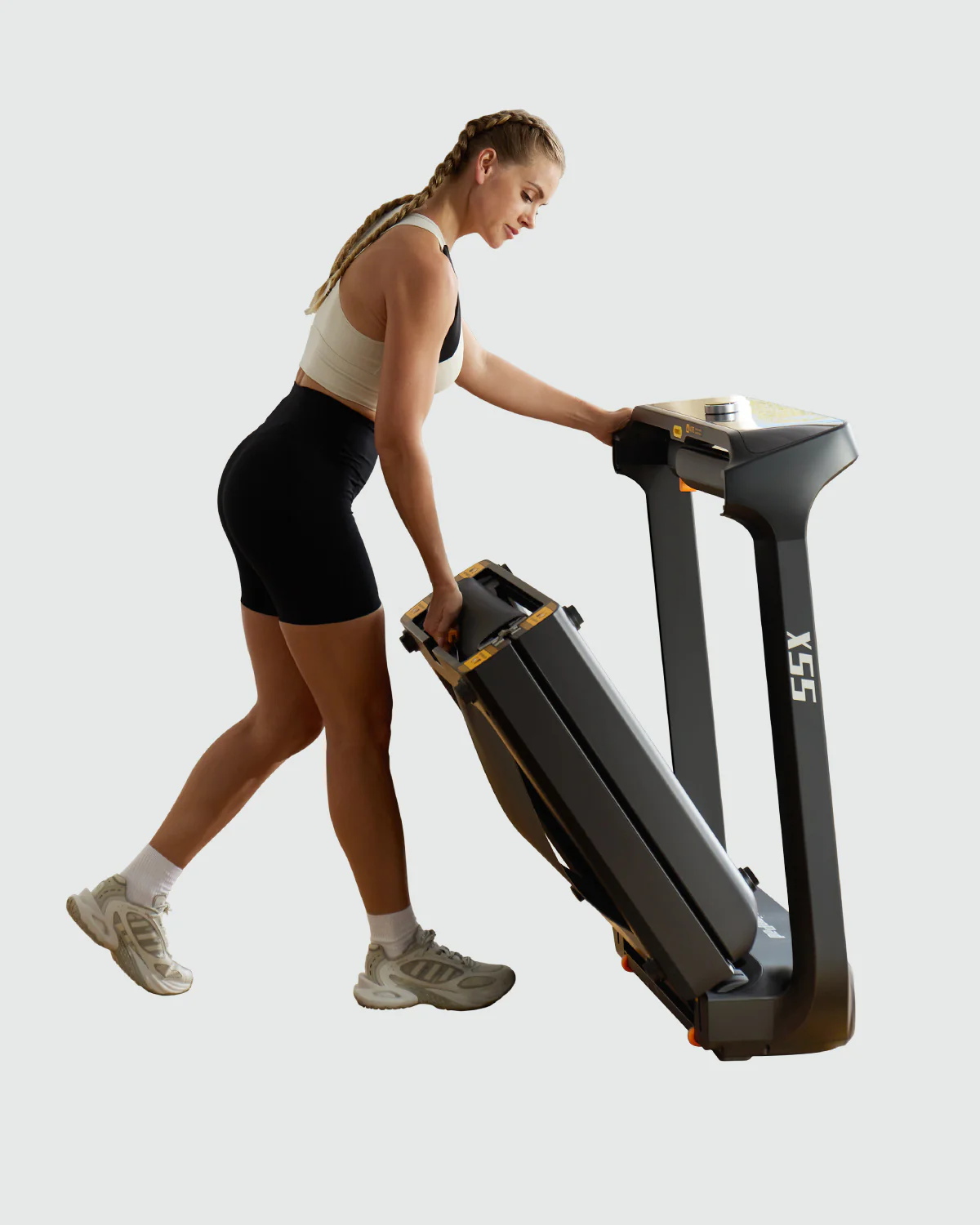 X55 Tri-fold Desk Treadmill for Running (High-end Black) - Image 5